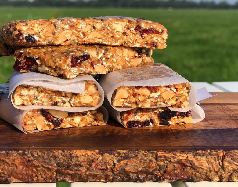 Verse energy bars met havermout en pindakaas (glutenvrij, zonder oven)